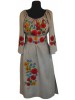платье в народном стиле с вышитым поясом  "Полевые цветы"